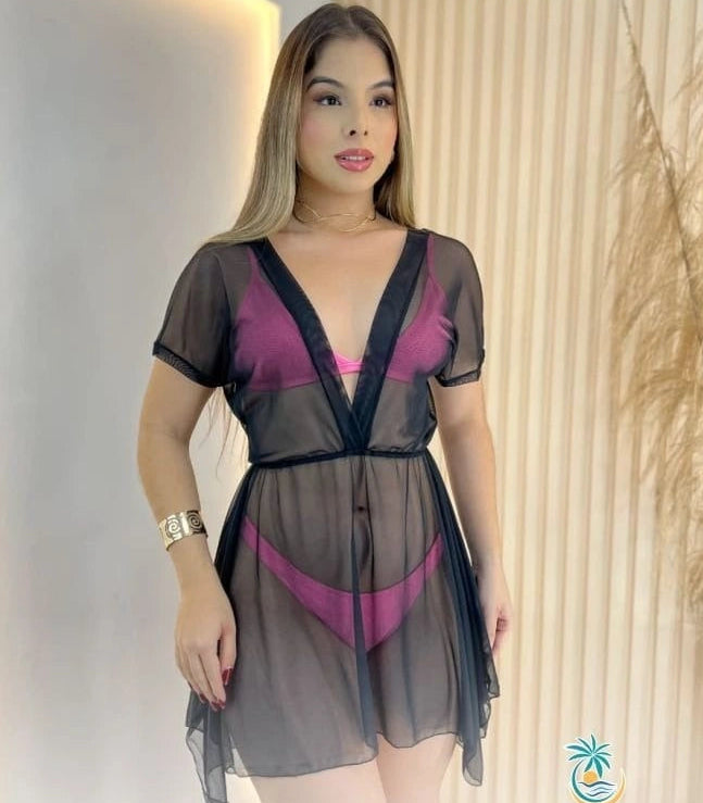 Vestido V de tule