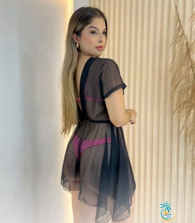 Vestido V de tule