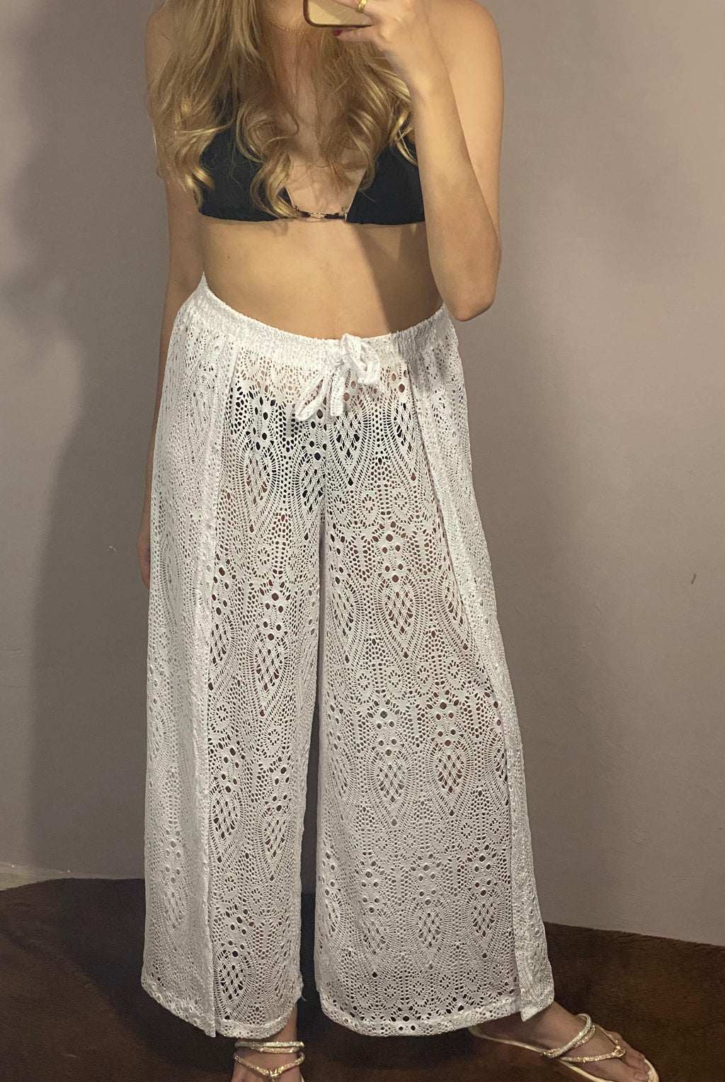 Calça envelope de Renda