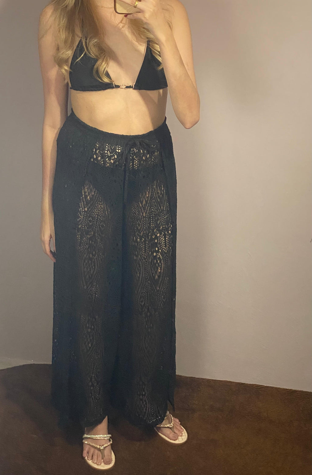 Calça envelope de Renda